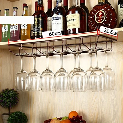 GJSN Portabici per Vino, Sospensione Bronzo Acciaio 5 per la Maior Parte Degli Occhiali Cornice Acciaio Verniciato,60 * 22...