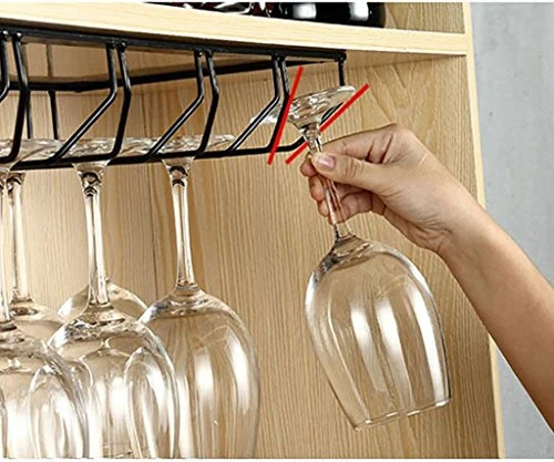 GJSN Portabici per Vino, Sospensione Bronzo Acciaio 5 per la Maior Parte Degli Occhiali Cornice Acciaio Verniciato,60 * 22...