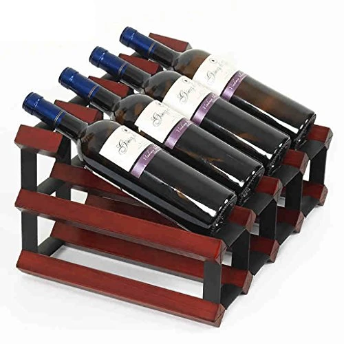 GJSN Portabici da Vino, Vino Rosso/Legno/Elegante Bianco/Vecchio Colore Installazione Senza Colori Forte Capacità Portante...