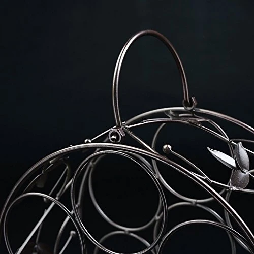 GJSN Scaffale per Vino, Caffè Scuro/Bronzo Cuscinetto Forte Forte e Durevole Può Mettere 6 Bottiglie Di Vino Cremagliera C...