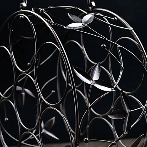GJSN Scaffale per Vino, Caffè Scuro/Bronzo Cuscinetto Forte Forte e Durevole Può Mettere 6 Bottiglie Di Vino Cremagliera C...