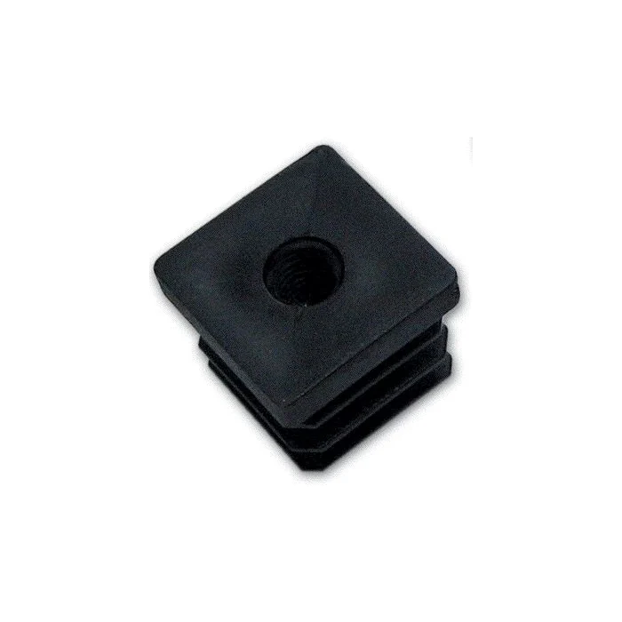 Gommino Interno Quadro con Filetto 30X30 mm (Puntale) Nero conf. 100 Pz