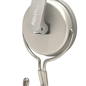 Gancio ventosa per bagno e cucina, alluminio argentato e acciaio inox. Hanlix