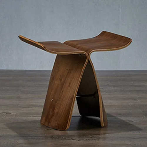 HHXD Sgabello legno Qualità Noce/Piccoli Panca Farfalla Forma/Sgabello per il bagno per il Bagno Doccia Sauna/Come mostrat...