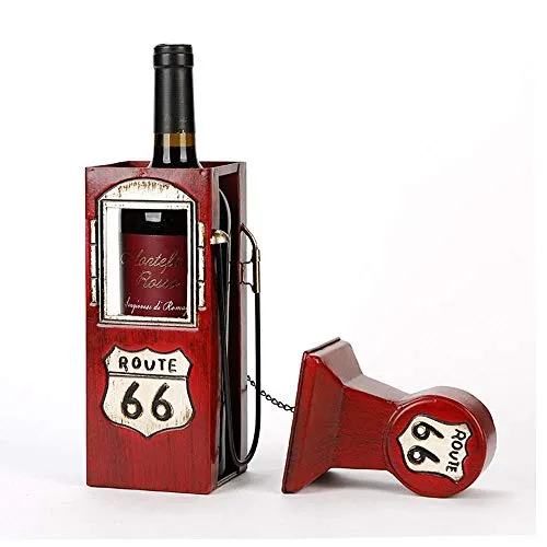 Elegante Semplicità Vino Rosso Stazione Di Servizio Padiglione Vecchio Ferro Battuto Portabottiglie Desktop Veranda Bar De...