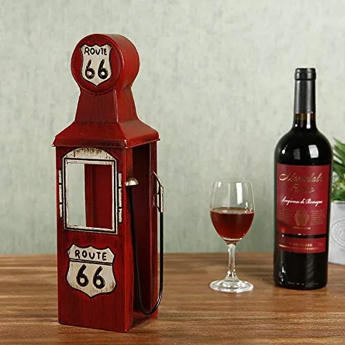Elegante Semplicità Vino Rosso Stazione Di Servizio Padiglione Vecchio Ferro Battuto Portabottiglie Desktop Veranda Bar De...