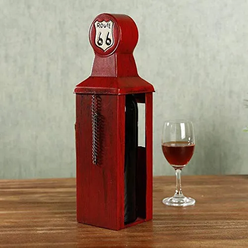Elegante Semplicità Vino Rosso Stazione Di Servizio Padiglione Vecchio Ferro Battuto Portabottiglie Desktop Veranda Bar De...