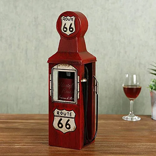 Elegante Semplicità Vino Rosso Stazione Di Servizio Padiglione Vecchio Ferro Battuto Portabottiglie Desktop Veranda Bar De...