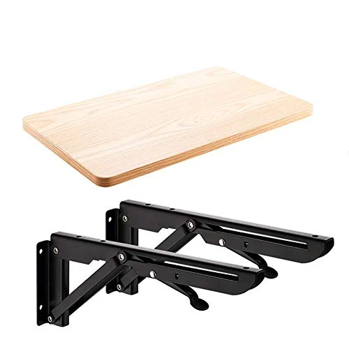 Semplicità Elegante Mensola Muro Mobile con Supporto da Tavolo Mobile per Laptop Scrivania Ferro da Stiro Arte Legno Massi...