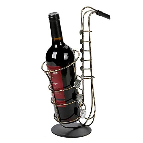 Semplicità Elegante Retro Ornamenti Fatti Mano Ferro Battuto, Portabottiglie Ferro Battuto Portabottiglie da Vino Soggiorn...