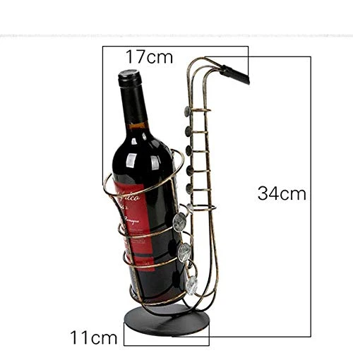 Semplicità Elegante Retro Ornamenti Fatti Mano Ferro Battuto, Portabottiglie Ferro Battuto Portabottiglie da Vino Soggiorn...