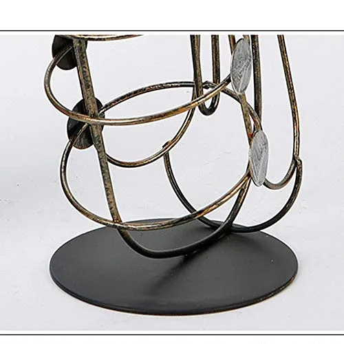 Semplicità Elegante Retro Ornamenti Fatti Mano Ferro Battuto, Portabottiglie Ferro Battuto Portabottiglie da Vino Soggiorn...