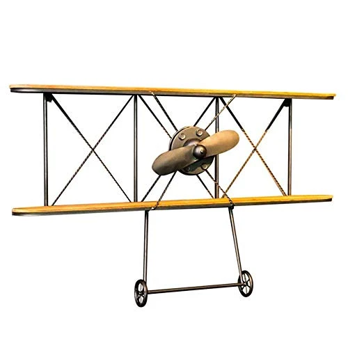 Semplicità Elegante Scaffale Muro Scaffalature Sospese Scaffali Ferro Retrò Arte Aeromobili Legno Massello Semplice Rispar...