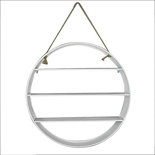 Semplicità Elegante Scaffale Muro Scaffalature Sospese Scaffali Stile Americano Iron Art Round Corda Di Canapa Divano Sfon...