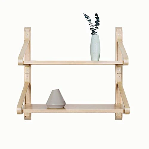 Semplicità Elegante Scaffale Muro Scaffalature Sospese Scaffali Legno Massello Semplice Scaffale per Libri Facile da Pulir...