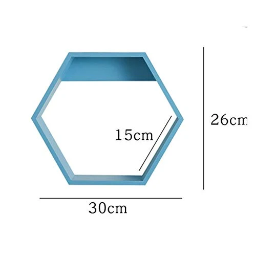 Semplicità Elegante Scaffale Muro Scaffalature Sospese Griglia Legno Collezione Semplice Hexagon Espositore Ripostiglio Ca...