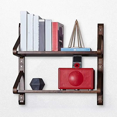 Semplicità Elegante Scaffale Muro Scaffalature Sospese Scaffali Semplici Legno Massello Scaffale per Libri Scene Multiple...