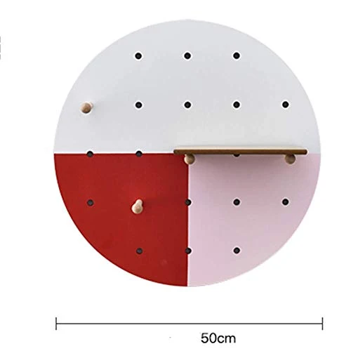 Semplicità Elegante Scaffale Scaffalature Sospese Parete Scaffali Piastra Tonda Metallo Semplice Negozio per Caffè Casa, H...