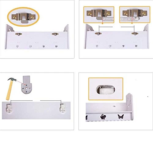 Semplicità Elegante Scaffale Scaffale Sospeso Parete Scaffali Contenitori Libri da Letto Libri Creativi, 4 Dimensioni, 3 C...