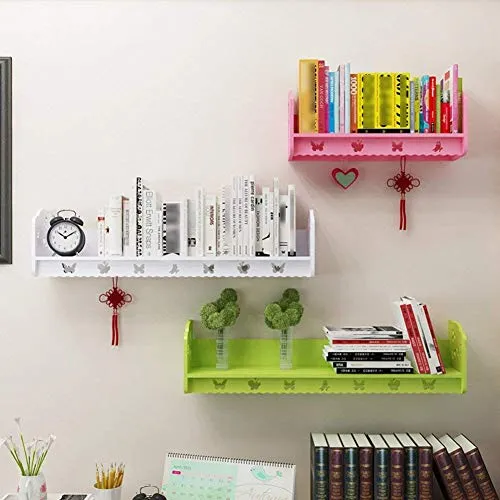 Semplicità Elegante Scaffale Scaffale Sospeso Parete Scaffali Contenitori Libri da Letto Libri Creativi, 4 Dimensioni, 3 C...