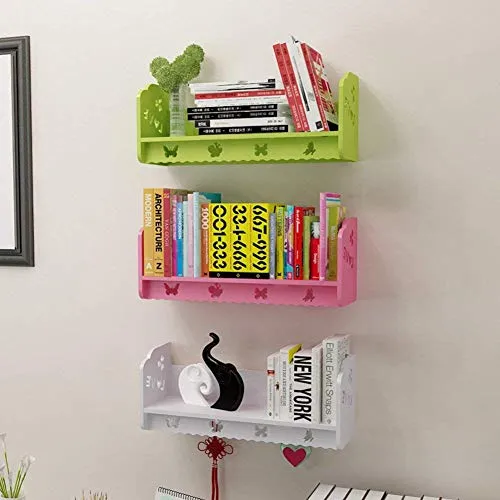 Semplicità Elegante Scaffale Scaffale Sospeso Parete Scaffali Contenitori Libri da Letto Libri Creativi, 4 Dimensioni, 3 C...