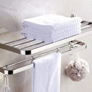 Asciugamano Rack da Bagno Acciaio Inox 304 Wool Pieghevole Libero Perforazione Bagno Ordinato Igienici Mensola Montaio Par...