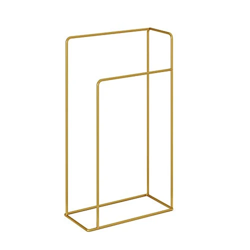 Hjypmjj Porta asciugamani,Portasciugamani da Terra,Porta Asciugamani da Bagno,Scala Portasciugamani/d'oro / 91x42x20cm
