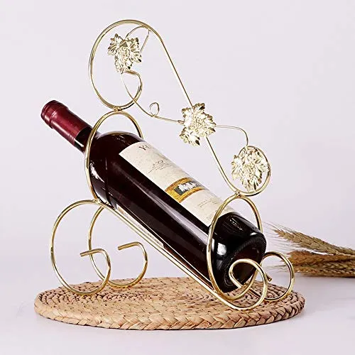 HLL Portabici Di Vino, Ferro Arte Foglia Acero Creativo Moda Colore Scelta Multipla Decorazione Vino Decorazione Soggiorno...
