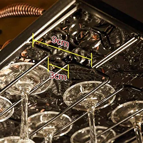 HLL Portabici da Vino, Supporto per Bottiglie Di Vino Appeso Montaggio Ferro Di Metallo Ferro Di Vino Rack Di Vetro Goblet...