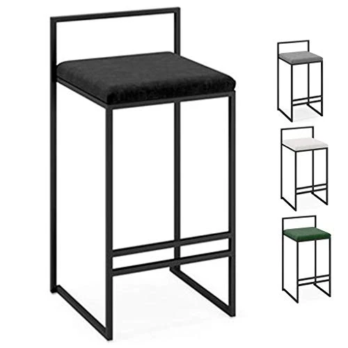 HLL Sgabelli, Casa Elegante Décor Set Di 1 Pc Sgabello Bar Colazione Pianale da Cucina Sedile Bar Sedia con Gambe Metallo...