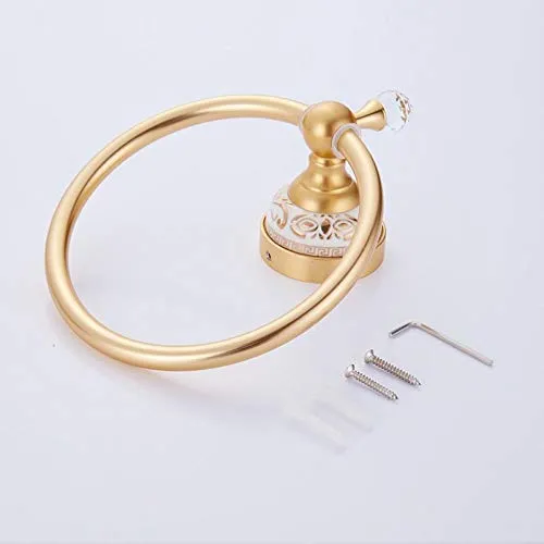 Joeesun Asciugamano anello alluminio europeo anello portasciugamani anello portasciugamani anello portasciugamani anello p...