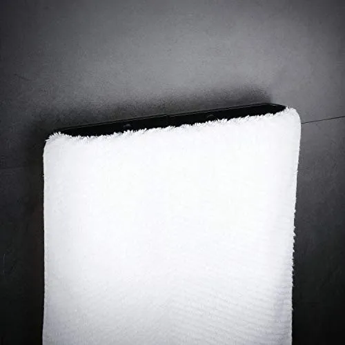 Autoadesiva Portasciugamani Porta Salviette Senza Chiodi, Nero Opaco, per il Bagno e la Cucina, 32.5cm / 12.8" Kelelife