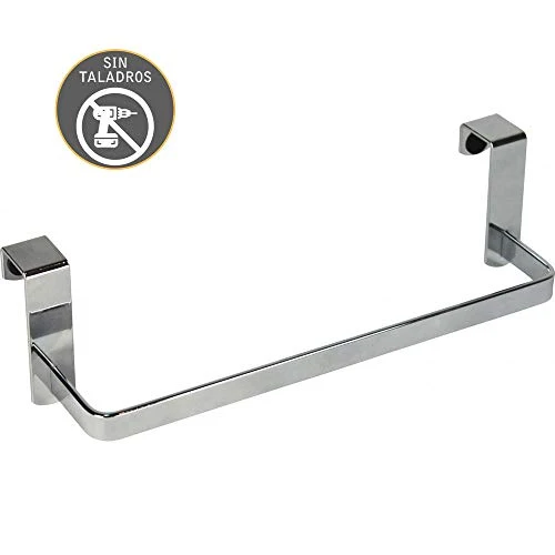 Kibath 321054 Porta Asciugamani Senza Trapani per Mobile da Bagno. Realizzato Acciaio Inox. Finitura cromata Lunghezza: 29...