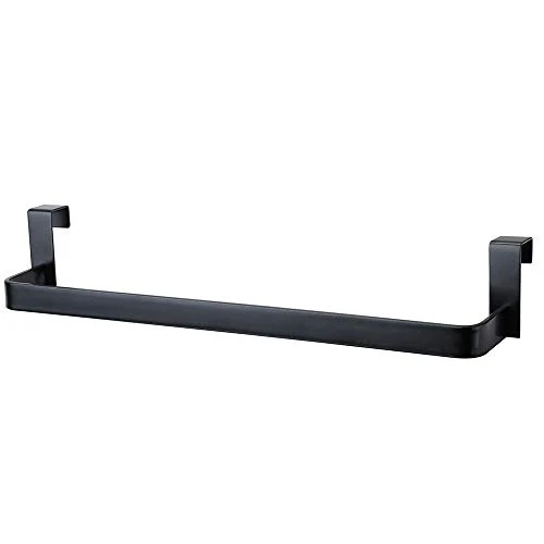 Kibath 438423 Portasciugamani Acciaio Inox Senza fori per mobili da bagno Finitura nera opaca. Lunghezza 36 cm. Posizionam...