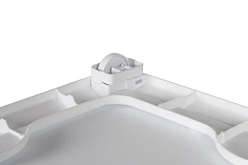 Cassettiera plastica effetto rattan, con 4 cassetti, rotelle, Dimensioni: 40 x 40 x 81 cm, bianco Kreher
