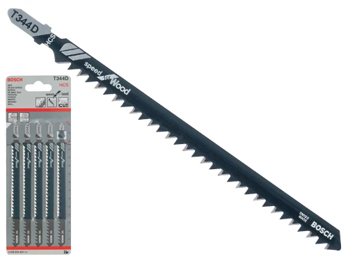 Lame per legno Bosch T 344 D per seghetti alternativi. Prezzo per Confezione.