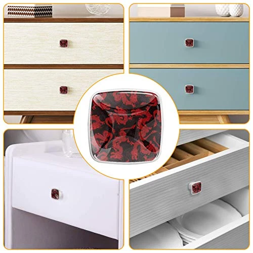 Set di 4 maniglie rotonde per armadio da cucina, credenza, cassettiera, cassettiera, con viti, per cucina, comò, armadiett...