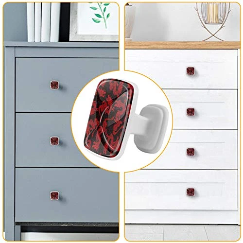 Set di 4 maniglie rotonde per armadio da cucina, credenza, cassettiera, cassettiera, con viti, per cucina, comò, armadiett...