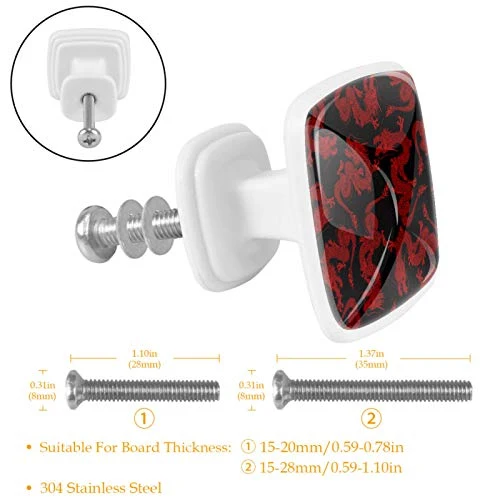Set di 4 maniglie rotonde per armadio da cucina, credenza, cassettiera, cassettiera, con viti, per cucina, comò, armadiett...