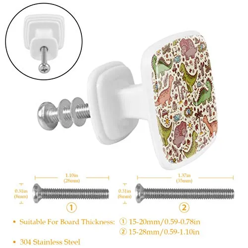 Set di 4 maniglie rotonde per armadio da cucina, credenza, cassettiera, cassettiera, con viti, per cucina, credenza, armad...
