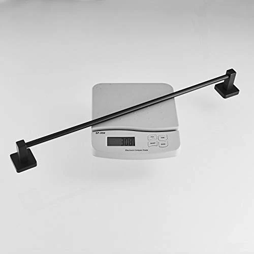Porta asciugamano da bagno/cucina accessori portasciugamani Hanger 50 cm acciaio INOX nero pittura Leekayer