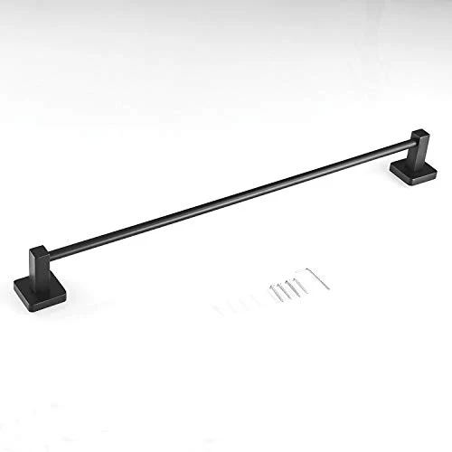 Porta asciugamano da bagno/cucina accessori portasciugamani Hanger 50 cm acciaio INOX nero pittura Leekayer
