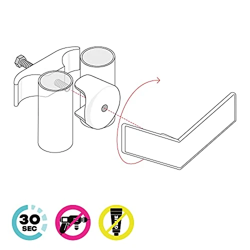 Coppia Handy minimal tubolare - Portasciugamani bianchi per radiatore tubolare multicolonna - si fissano direttamente sul...