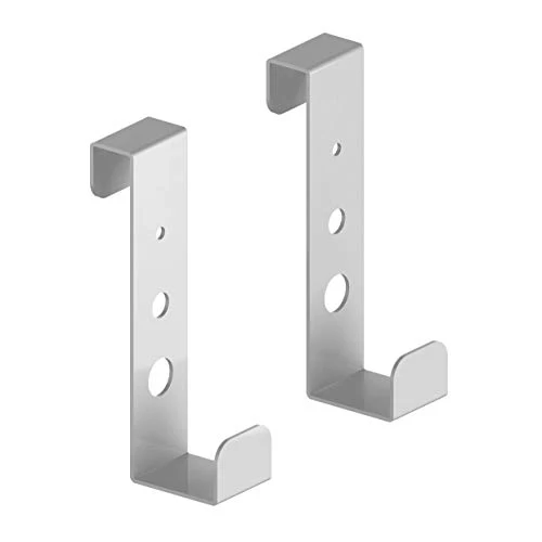Set 2 pezzi portasciugamano per box doccia – gancio appendi asciugamano alluminio - grigio LH