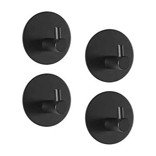 LIBILIS 4 PZ autoadesivi asciugamano ganci,Gancio Adesivo Impermeabile Acciaio Inox, Max 8 kg acciaio inox bagno e cucina...