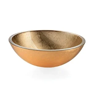 Lineabeta 53696.29.30 Lavabo Appoggio, 42 cm, Dorato