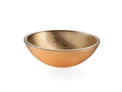 Lineabeta 53696.29.30 Lavabo Appoggio, 42 cm, Dorato