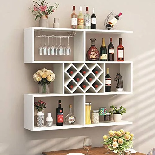 LSNLNN Moderno Minimalista Parete Appeso Appeso Armadio per Vino Cremagliera per Vino Cantina Vino Cellar Ristorante Paret...