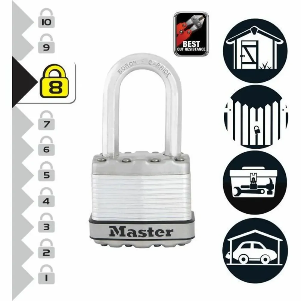 Lucchetto con chiave Master Lock Acciaio 50 mm