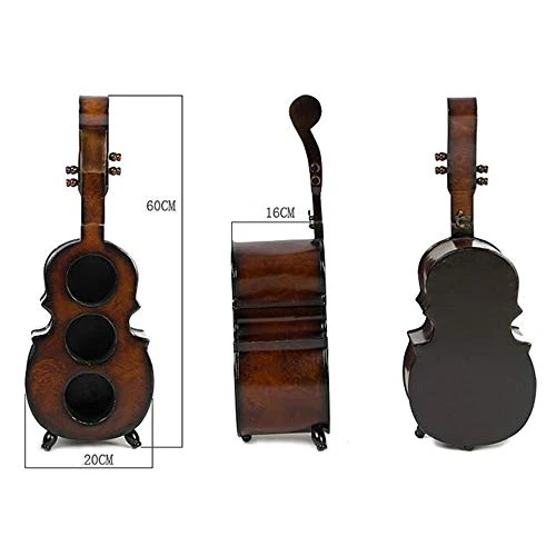 LXD Portabici per Vino, Legno Creativo Ornamenti Personalizzati Impermeabile Retrò Violino Legno Hotel Oggetti Di Punta Ar...